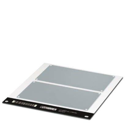 Tenká obdélníková plastová obálka se dvěma průsvitnými šedými fóliemi, pravděpodobně určená pro obal na CD nebo DVD.