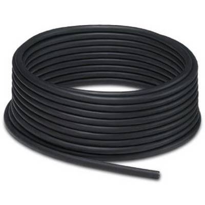 Velký svazek černého kabelu je navinut, vhodný pro elektroinstalace nebo technické aplikace.