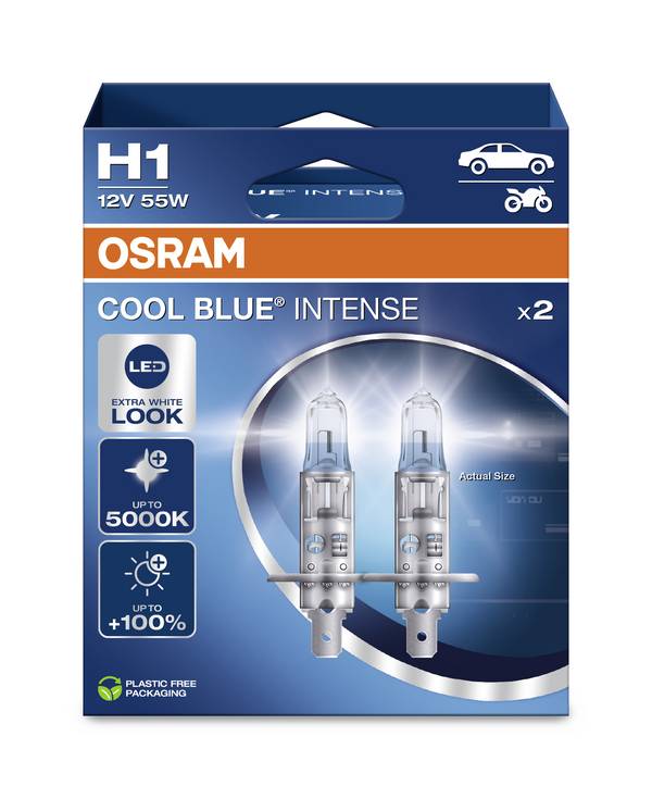Osram Automotive 4062172388061 halogenová autožárovka COOL BLUE® INTENSE  H1 55 W 12 V