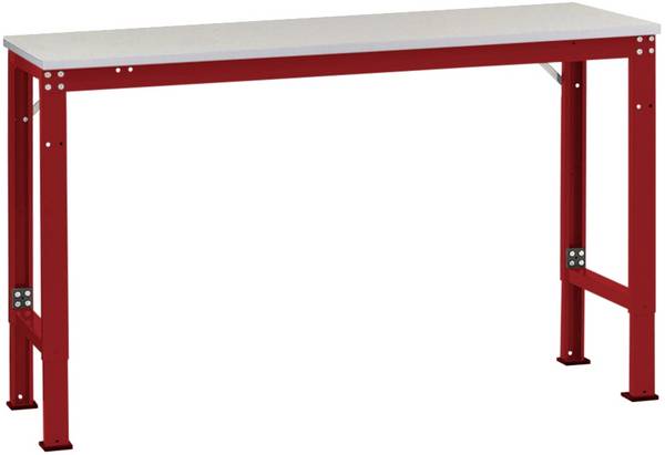Manuflex  AU8039.3003    Pracovní Přístavný stůl univerzální speciální s PVC dekorační deska, Šxhxv = 1250 x 800 x 722-1022 mm    rubínově červená