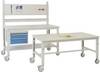Manuflex AU7415.9006 Pracovní stůl univerzální speciální mobilní s multiplex deska, Šxhxv = 2000 x 800 x 752-972 mm hliníkově stříbrná