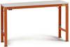 Manuflex LU7003.2001 ESD ESD pracovní stůl univerzální speciální základní stůl s kaučuk, Šxhxv = 1000 x 600 x 722-1022 mm červenooranžová (RAL 2001)