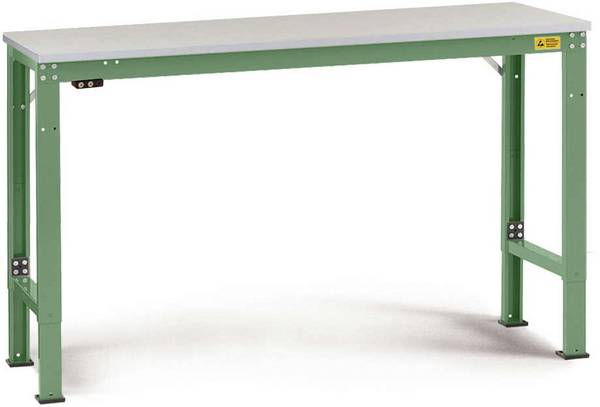 Manuflex  LU7123.6011  ESD  ESD pracovní stůl univerzální speciální základní stůl s kaučuk, Šxhxv = 2000 x 1000 x 722-1022 mm    rezedově zelená (RAL 6011)