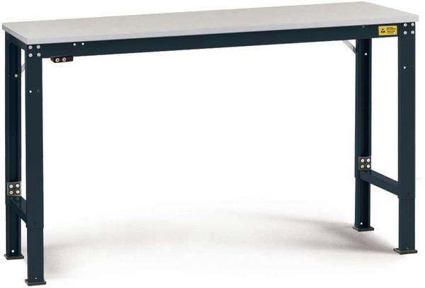 Manuflex  LU7066.7016  ESD  ESD pracovní stůl univerzální speciální základní stůl s plastové desky, Šxhxv = 1500 x 1000 x 728-1028 mm    antracitová