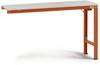 Manuflex LU8003.2001 ESD ESD pracovní stůl univerzální speciální Přístavný stůl s kaučuk, Šxhxv = 1000 x 600 x 722-1022 mm červenooranžová (RAL 2001)