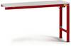Manuflex LU8003.3003 ESD ESD pracovní stůl univerzální speciální Přístavný stůl s kaučuk, Šxhxv = 1000 x 600 x 722-1022 mm rubínově červená