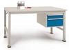Manuflex TP5561.6011 Kompletní pracovní stůl základní Univerzální standardní s Melamin-Platte, Šxhxv = 1500 x 800 x 760-870 mm rezedově zelená (RAL 6011)
