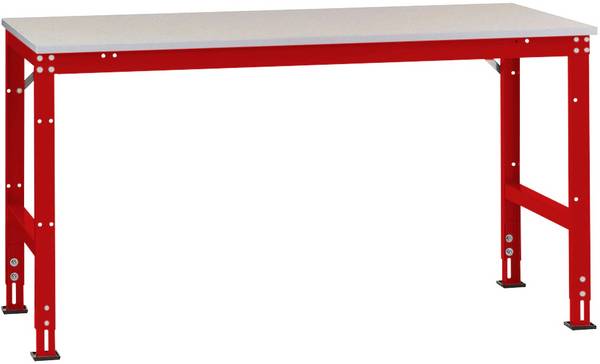 Manuflex  AU4131.3003    Pracovní základní stolní Univerzální standardní s Melaminplatte, Šxhxv = 2000 x 1200 x 760-870 mm    rubínově červená