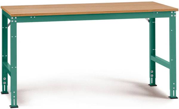 Manuflex  AU4055.0001    Pracovní základní stolní Univerzální standardní s multiplex deska, Šxhxv = 1500 x 800 x 760-870 mm    šedá, zelená