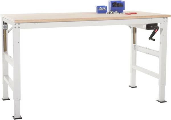 Manuflex  AU9085.7016    Pracovní základní stolní univerzální Ergo K s multiplex deska, Šxhxv = 1750 x 800 x 722-1022 mm    antracitová