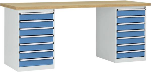 Manuflex WC5127.5012 Systém dílenského stolu (š x h) 2000 mm x 700 mm světle modrá (RAL 5012)
