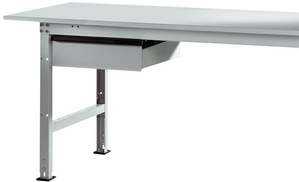 Manuflex AS0006.9006  Jednotlivé zásuvky v hliníkově stříbrná podobný RAL 9006, se zámkem, na stůl hloubka 800 mm, d x š x v = 425 x 550 x 135 mm
