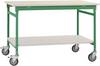 Manuflex BB5301.6011 Kompletní servírovací stolek základní mobilně se Melamin-Platte + mezi dno, Šxhxv: 750 x 500 x 850 mm rezedově zelená (RAL 6011)