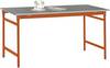 Manuflex BB3004.2001 Servírovací stolek základní stacionárně s plech krytina deska ve roto range RAL 2001, Šxhxv: 750 x 500 x 780 mm červenooranžová (RAL 2001)