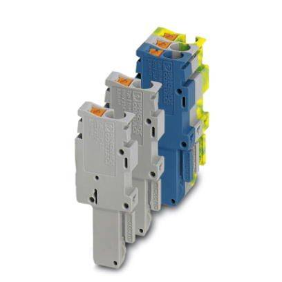 Několik řadových svorek v různých barvách, poskládaných v řadě.