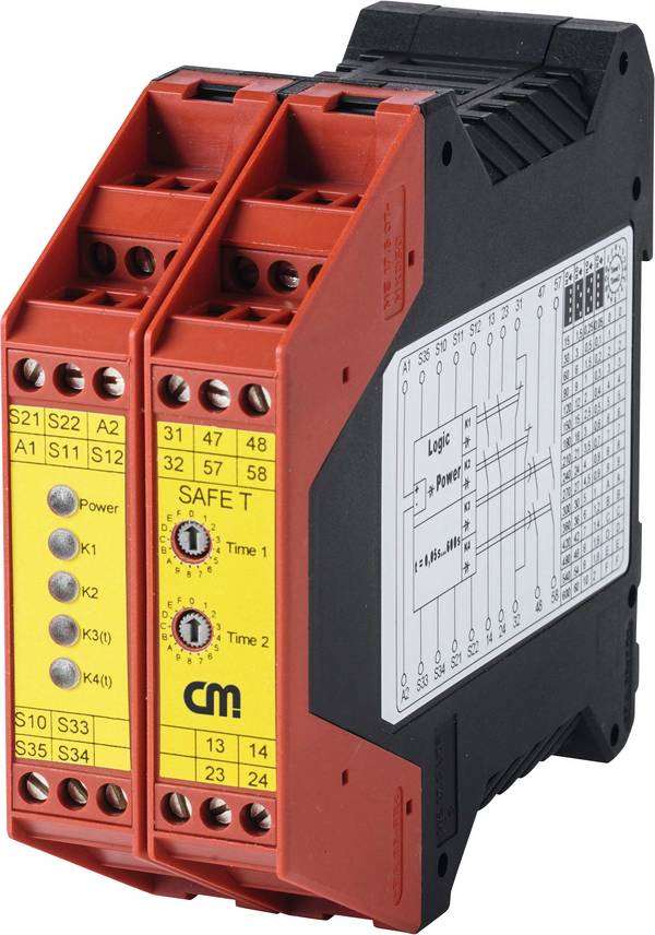CM Manufactory SAFE TN ochranné relé, 24 V DC/AC, 2 spínací kontakty, 1 rozpínací kontakt, 45024, 1 ks