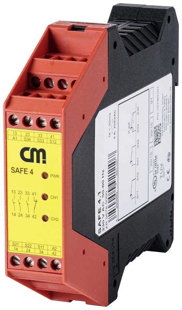 CM Manufactory SAFE 4.1 ochranné relé, 230 V/AC, 3 spínací kontakty, 1 rozpínací kontakt, 46358, 1 ks