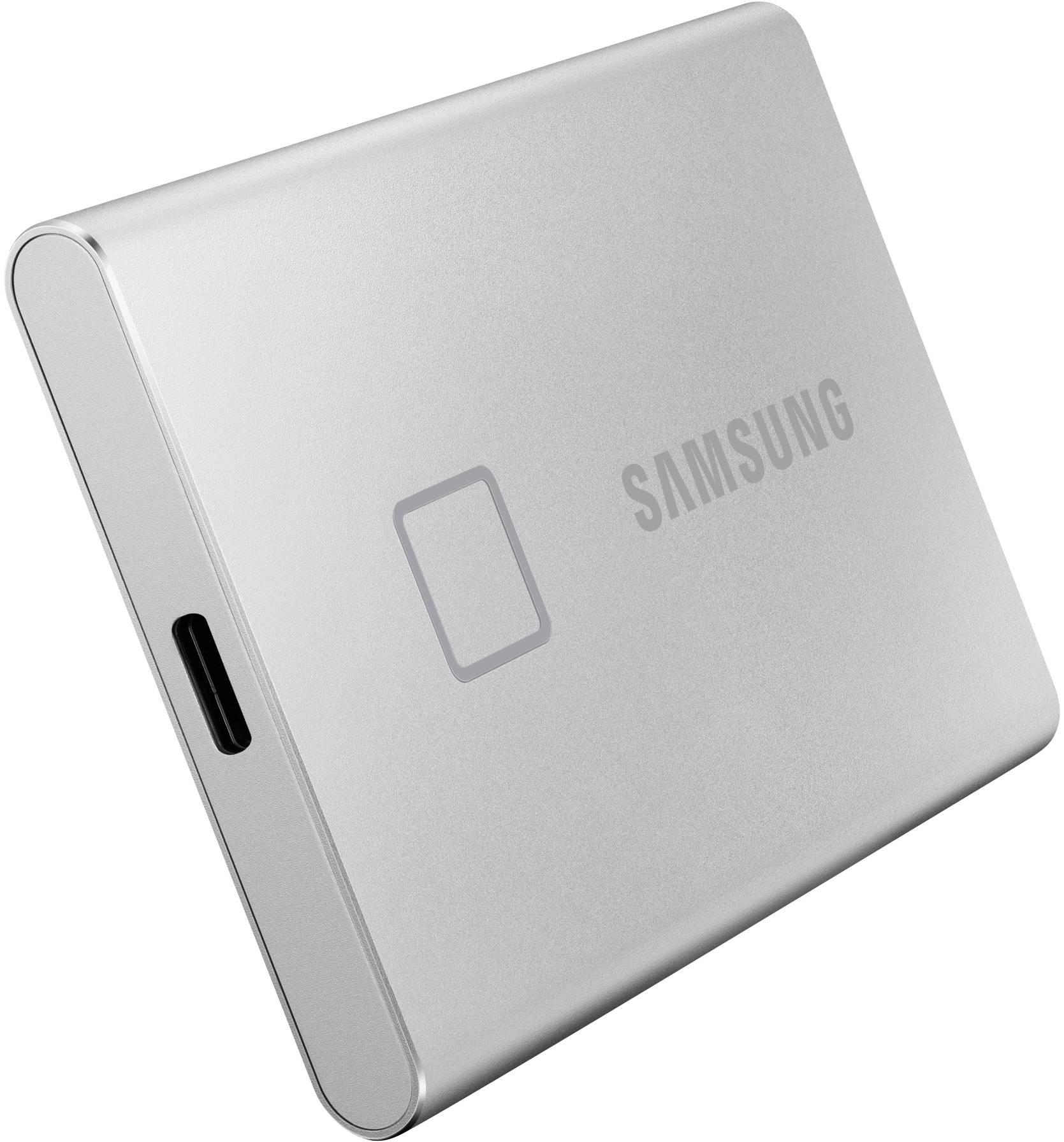 Samsung Portable T7 Touch 1 TB, externí SSD disk, USB 3.2 (Gen 2) , stříbrná