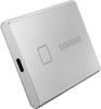 Samsung Portable T7 Touch 500 GB, externí SSD disk, USB 3.2 (Gen 2) , stříbrná