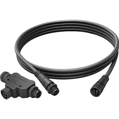 Prodlužovací kabel s konektory a rozvodným prvkem pro elektronická zařízení.