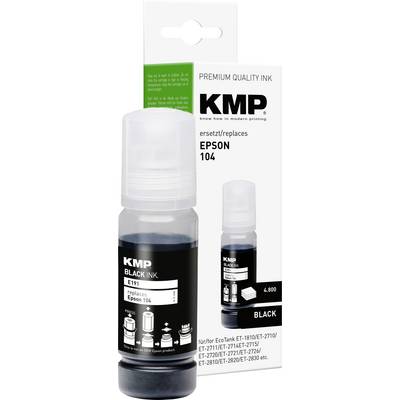 Lahvička s prémiovou černou inkoustovou náplní KMP, kompatibilní s Epson 104, určená pro tiskárny EcoTank řady ET-1810/ET-2710. Kapacita: 4 600 stran.