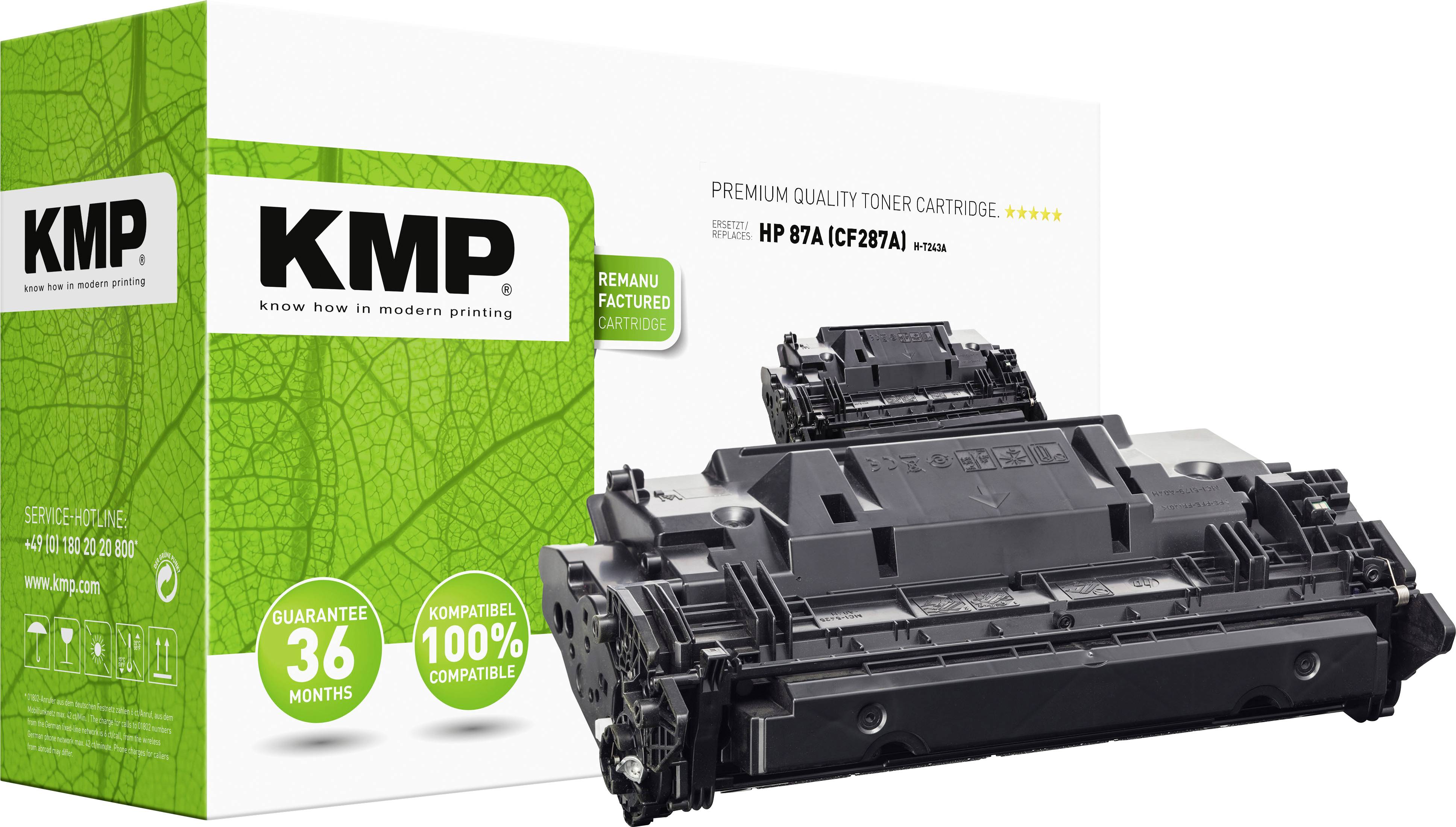 Prémiová tonerová kazeta KMP pro HP 87A (CF287A) je nabízena s 36měsíční zárukou a 100% kompatibilitou.