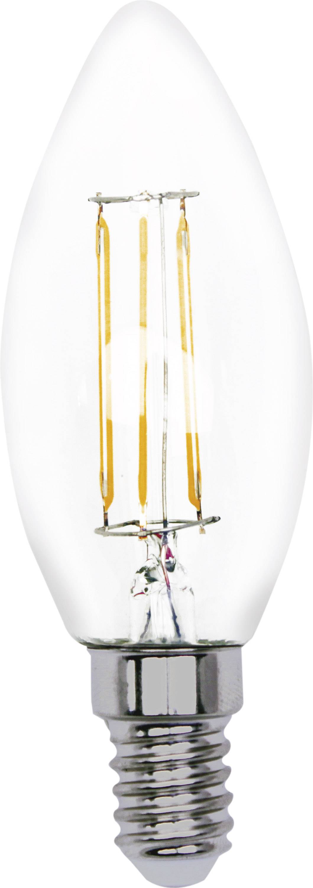 LightMe LM85340 LED Energetická třída (EEK2021) F (A - G) E14 svíčkový tvar 4.5 W = 42 W neutrální bílá (Ø x d) 35 mm x 97 mm nestmívatelné, vlákno 1 ks