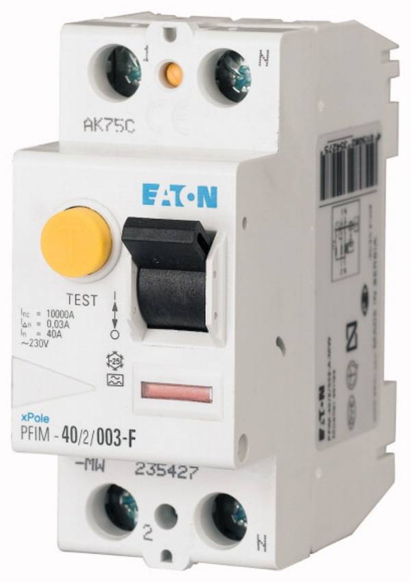 Eaton 187449 PFIM-25/2/003-G/F proudový chránič pro smíšené frekvence s 2pólový 25 A 0.03 A 230 V