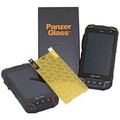 Dva robustní smartphony s ochrannými skly odolnými proti poškrábání. Balení v pozadí.