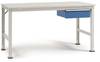 Manuflex AU5701.7035 Kompletní pracovní stůl základní Univerzální standardní s Melamin-Platte, Šxhxv = 2000 x 800 x 760-870 mm šedobílá (RAL 7035)