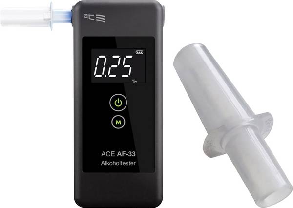 ACE AF-33 alkohol tester tmavě šedá  0.00 do 5.00 ‰ vč. displeje