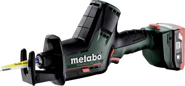Metabo POWERMAXX SSE 12 BL akumulátorová šavlová pila, vč. 2x aku, kufřík, 12 V, 4.0 Ah, 602322800