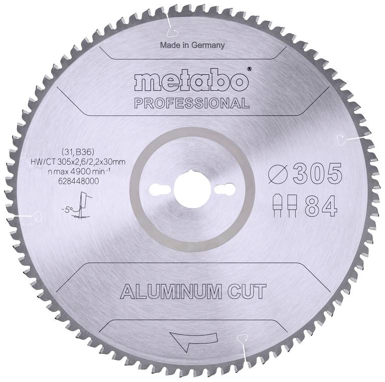 Metabo ALUMINIUM CUT PROFESSIONAL 628448000 pilový kotouč 305 x 30 x 2.2 mm Počet zubů (na palec): 84 1 ks