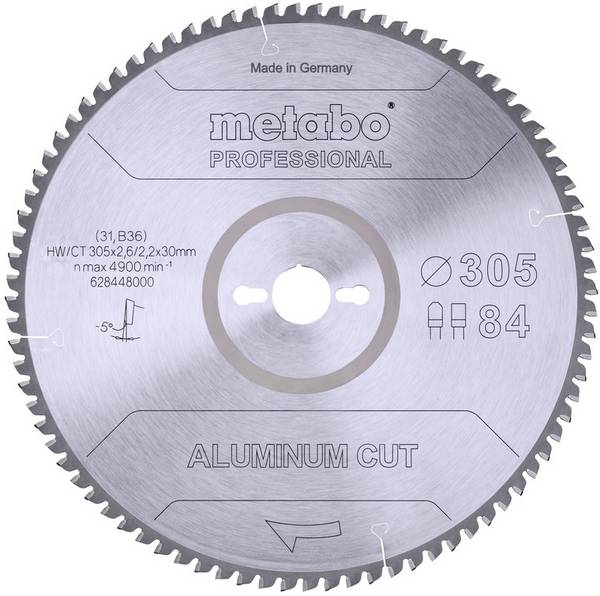 Metabo ALUMINIUM CUT PROFESSIONAL 628448000 pilový kotouč   305 x 30 x 2.2 mm Počet zubů (na palec): 84 1 ks