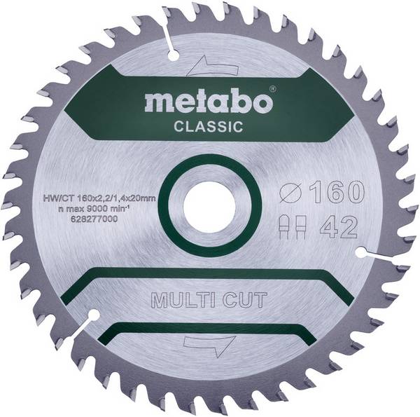 Metabo MULTI CUT CLASSIC 628277000 pilový kotouč   160 x 20 x 1.4 mm Počet zubů (na palec): 42 1 ks