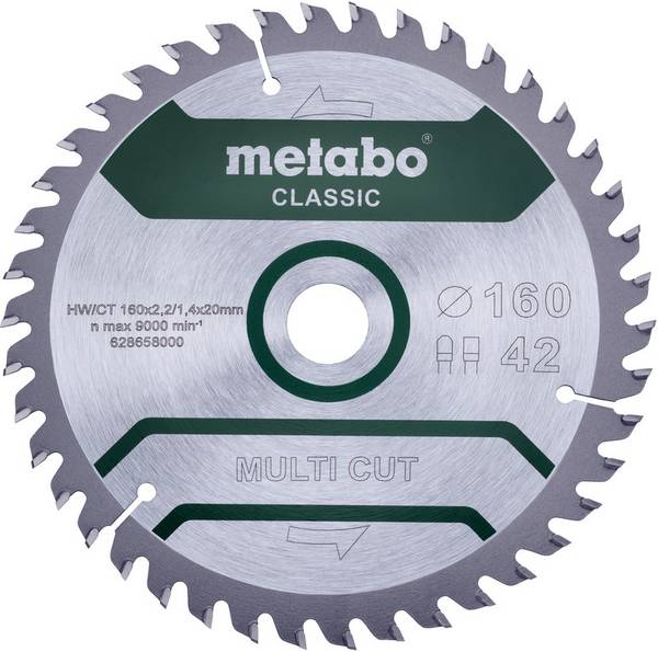 Metabo MULTI CUT CLASSIC 628658000 pilový kotouč   160 x 20 x 1.4 mm Počet zubů (na palec): 42 1 ks