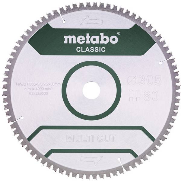 Metabo MULTI CUT CLASSIC 628286000 pilový kotouč   305 x 30 x 2.2 mm Počet zubů (na palec): 80 1 ks