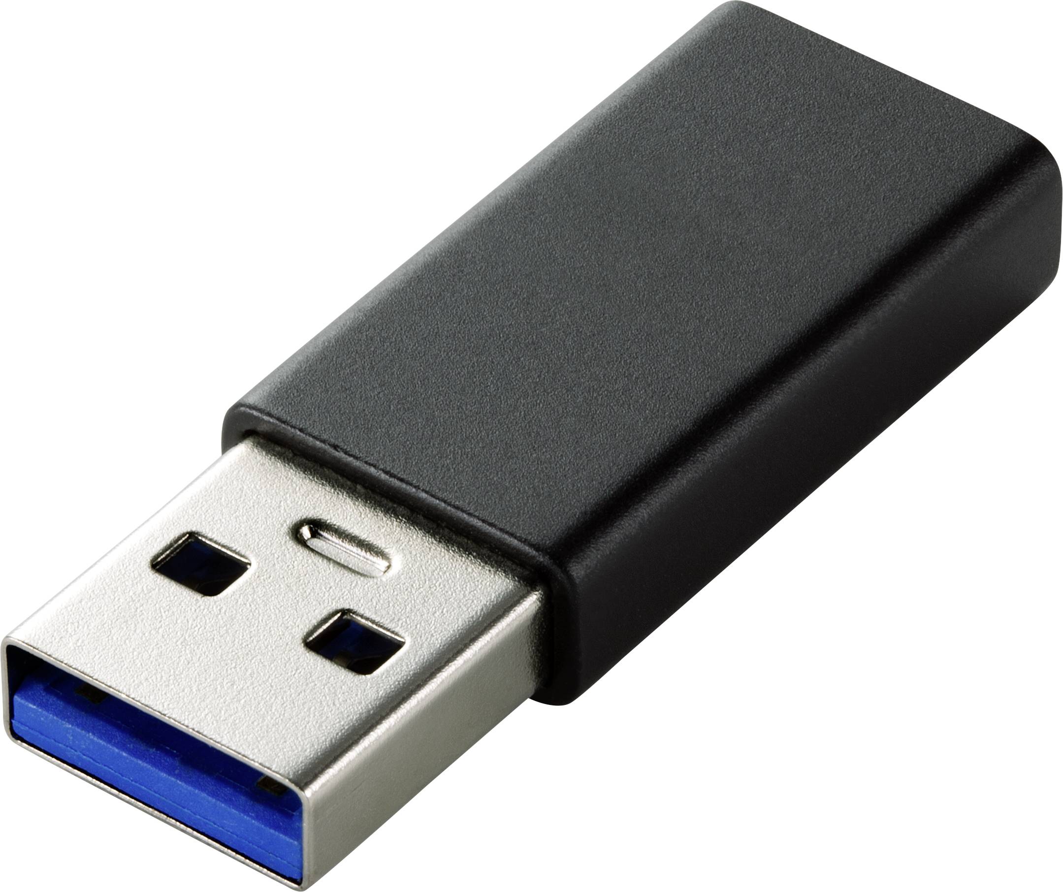 Černý USB flash disk s modroučkou USB 3.0 konektorovou stranou ukazuje stranu s kovovými kontakty.