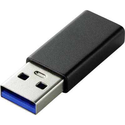 Černý USB flash disk s modroučkou USB 3.0 konektorovou stranou ukazuje stranu s kovovými kontakty.