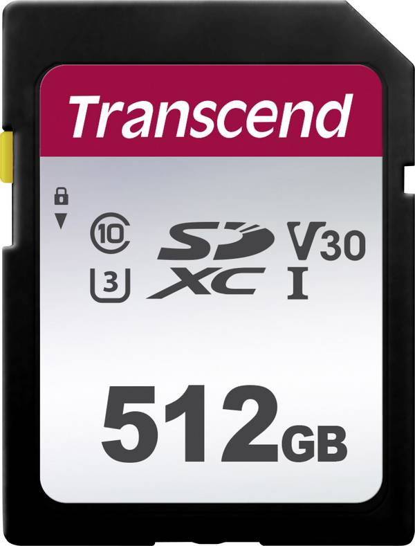 Transcend Premium 300S paměťová karta SDXC  512 GB Class 10, UHS-I, UHS-Class 3, v30 Video Speed Class