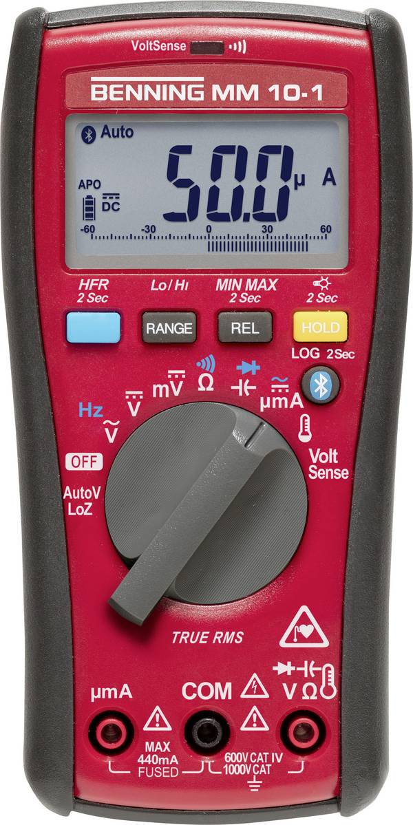 Benning MM 10-1 digitální multimetr, Kalibrováno dle (DAkkS), datalogger, LoZ, CAT IV 600 V, Displej (counts): 6000