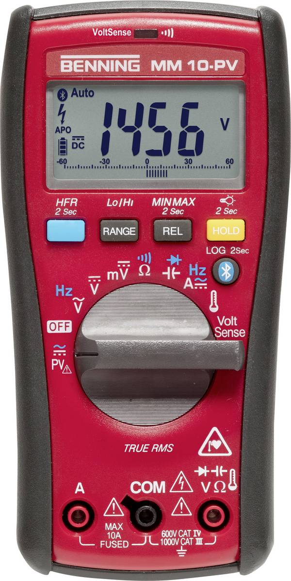 Benning MM 10-PV digitální multimetr, datalogger, CAT IV 600 V, Displej (counts): 6000