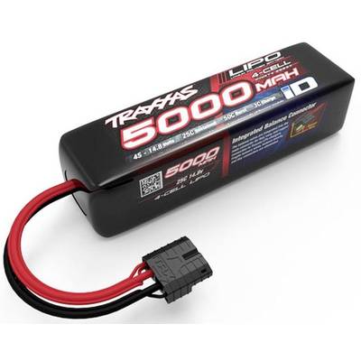 Traxxas 5000 mAh 4-článkový LiPo akumulátor s integrovaným balančním konektorem a ID napájecím konektorem.