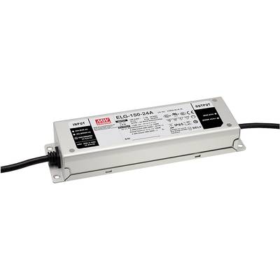 LED napájecí zdroj s označením 'ELG-150-24A'. Má vstupní a výstupní svorky. Vhodný pro průmyslové aplikace.