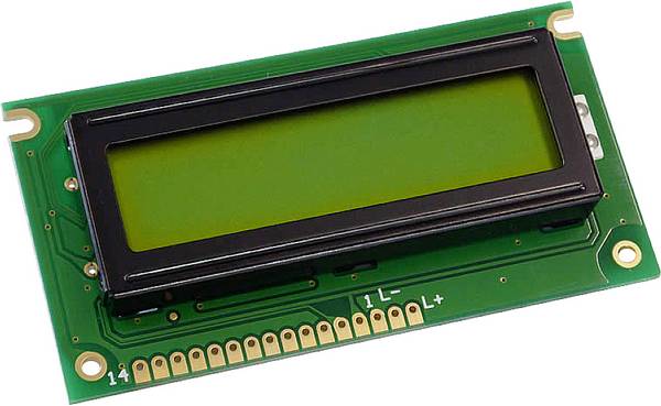 Display Elektronik LCD displej   žlutozelená 16 x 2 Pixel (š x v x h) 84 x 44 x 10.1 mm