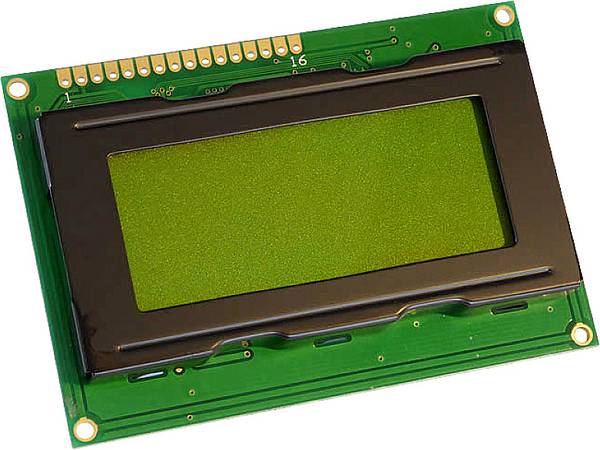 Display Elektronik LCD displej   žlutozelená 16 x 4 Pixel (š x v x h) 87 x 60 x 10.6 mm