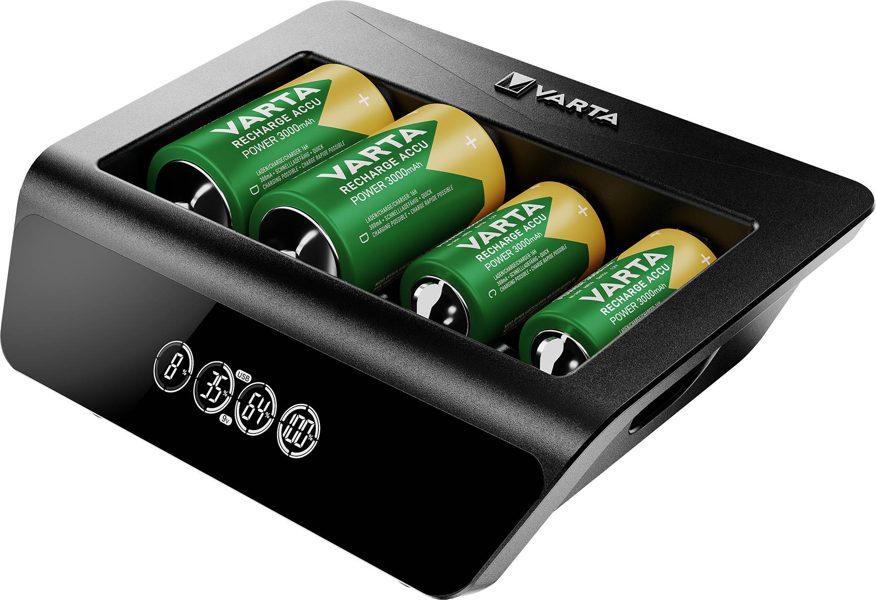 Varta LCD Universal Charger+ nabíječka akumulátorů NiMH AAA, AA, malé mono, velké mono, 9 V-4
