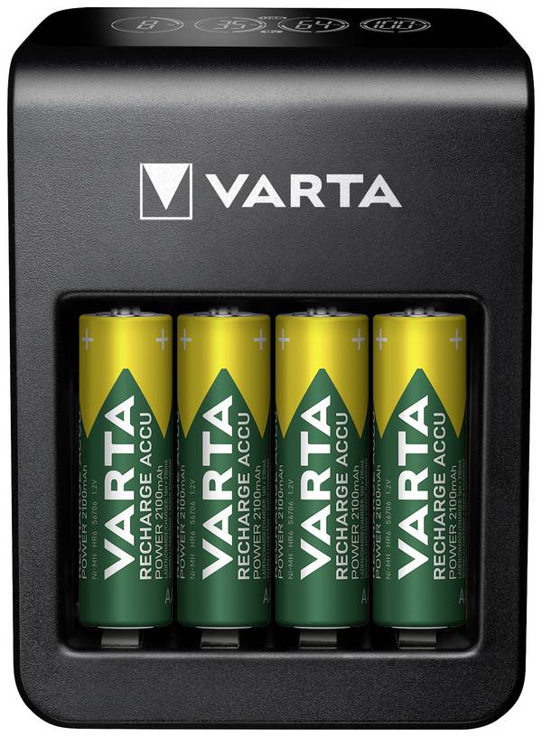 Varta LCD Plug Charger+ 4x 56706 nabíječka akumulátorů NiMH AAA, AA, 9 V