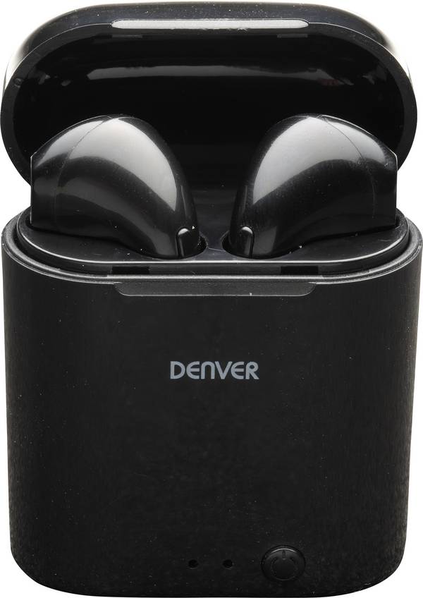 Denver TWE-36  špuntová sluchátka (In Ear) Bluetooth® stereo černá  Nabíjecí pouzdro telefon