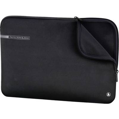 Černý ochranný obal na notebook se zipem, lehce otevřený. Nápis: 'PROTECTION SLEEVE'. Ideální pro bezpečnou přepravu.